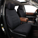 INSTOCK Custom Fit Silverado Car Seat Covers for Select 2014-2018 Silverado/Sierra 1500 &2015-2019 Silverado HD Wt,Ls,Lt,Ltz,High Country (Crew Cab) - Full Set,Leather