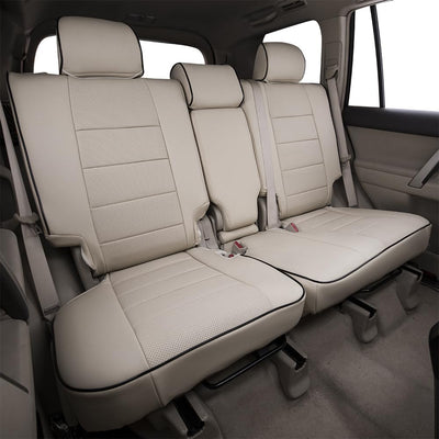 Custom Fit Gladiator Car Seat Covers for Select Jeep Gladiator (Not for HIGH Altitude,Rear Row No Center Fold-Down Armrest) 2020 2021 2022 2023 - Leatherette (Beige)