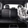 Custom Fit Tacoma Car Seat Covers for Select Toyota Tacoma 2016 2017 2018 2019 2020 2021 2022 2023 Double Cab/Crew Cab -Full Set,Leather(Black)
