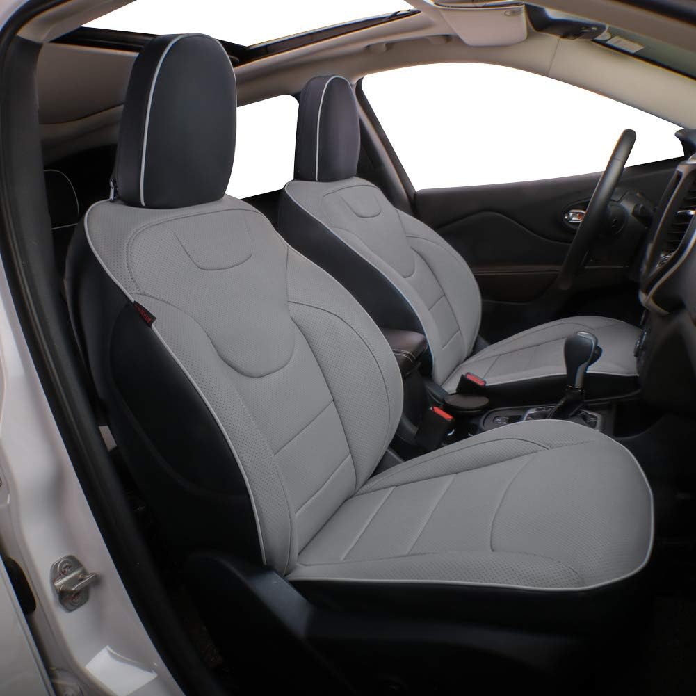 Compass 2018-2023 2024 Car Seat Covers Full Set,Seat Covers Custom Fit for Jeep Compass,Car Seat Protector Waterproof,Leather Car Seat Cushion,Black Car Seat Cover- Leatherette (Black)