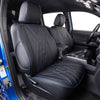 Custom Fit F150 Seat Covers for Ford 2021-2024 F150Supercab/2023-2024 Superduty Crewcab XL,XLT&2022-2024 F150 Lightning Pro,Xlt,Lariat,Platinum- Full Set,Leather(Black)