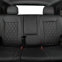 Custom Fit Malibu Car Seat Covers for Select Chevy Malibu L,Rs,Lt,Ls,Premier 2016 2017 2018 2019 2020 2021 2022 2023 2024 Full Set-Leather (Black)