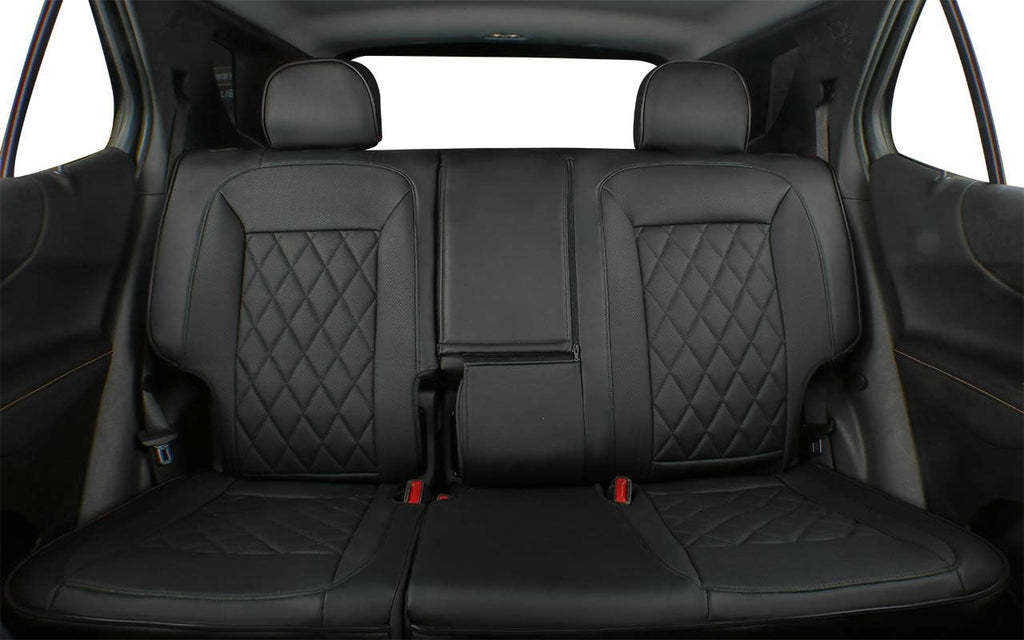 Custom Fit Malibu Car Seat Covers for Select Chevy Malibu L,Rs,Lt,Ls,Premier 2016 2017 2018 2019 2020 2021 2022 2023 2024 Full Set-Leather (Black)