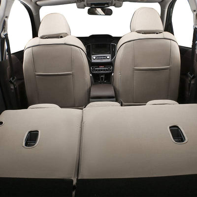 Custom Fit Outback Car Seat Covers for Select Subaru Outback 2020 2021 2022 2023 2024 2025 (Not for Driver Seat with Leg Rest)- Leather (Beige)