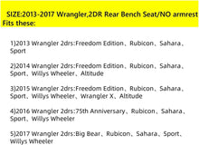 Load image into Gallery viewer, Wrangler 2013-2017 Car Seat Covers Full Set,Seat Covers Custom Fit for Jeep Wrangler,Car Seat Protector Waterproof,Leather Car Seat Cushion,Black Seat Cover - Leatherette (Black)