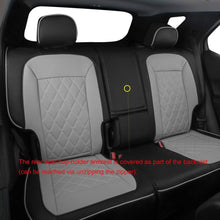 Load image into Gallery viewer, Custom Fit Full Set Car Seat Covers for Select Nissan Pathfinder Platinum 2013-2021 (Front Row W/Display Screen) - Three Rows, Second Row 40/60 Split,Leatherette (Black/Gray)