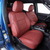Custom Fit Tacoma Car Seat Covers for Select Toyota Tacoma 2016 2017 2018 2019 2020 2021 2022 2023 Double Cab/Crew Cab -Full Set,Leather(Black)