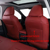 Custom Fit Prius Seat Covers for Select Toyota Prius Le,Xle,Limited,Leco,Nightshade,Prime 2016 2017 2018 2019 2020 2021 2022 - Full Set- Leather (Burgundy)