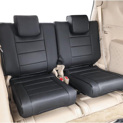 4Runner Seat Covers Full Set 7 Seats 2010-2024,Car Seat Cover for Toyota 4 Runner,Custom Car Seat Protector Waterproof,Leather Car Seat Cushion,Black Car Seat Cover,Leather(Black)