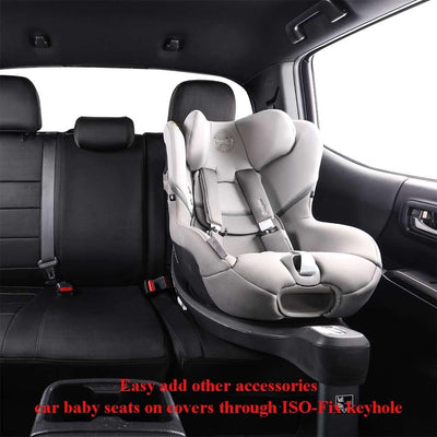 Car Seat Covers Full Set,Seat Covers for Cars,Black Car Seat Cover,Car Seat Protector Waterproof,Custom Fit for Subaru Forester 2019 2020 2021 2022 2023 2024,Car Seat Cushion,Neoprene(Black)