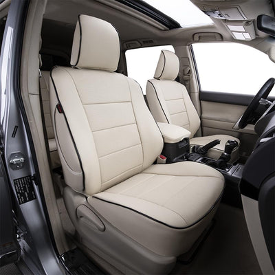 4Runner Seat Covers Full Set 7 Seats 2010-2024,Car Seat Cover for Toyota 4 Runner,Custom Car Seat Protector Waterproof,Leather Car Seat Cushion,Black Car Seat Cover,Leather(Black)