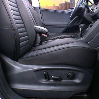 Custom Fit Full Set Car Seat Covers for Select BMW X3 2019 2020 2021(Not for Sport), W/Thigh Support - Leatherette (Black)