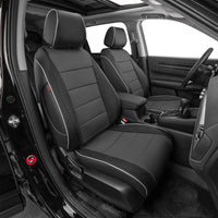 Custom Fit RAV4 Car Seat Covers for Select Toyota RAV4 2019 2020 2021 2022 2023 2024 2025 LE,XLE,XLE Premium,Limited - Full Set,Leather(Black)