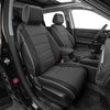 Custom Fit RAV4 Car Seat Covers for Select Toyota RAV4 2019 2020 2021 2022 2023 2024 2025 LE,XLE,XLE Premium,Limited - Full Set,Leather(Black)