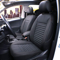 Custom Fit Full Set Car Seat Covers for Select BMW X3 2019 2020 2021(Not for Sport), W/Thigh Support - Leatherette (Black)