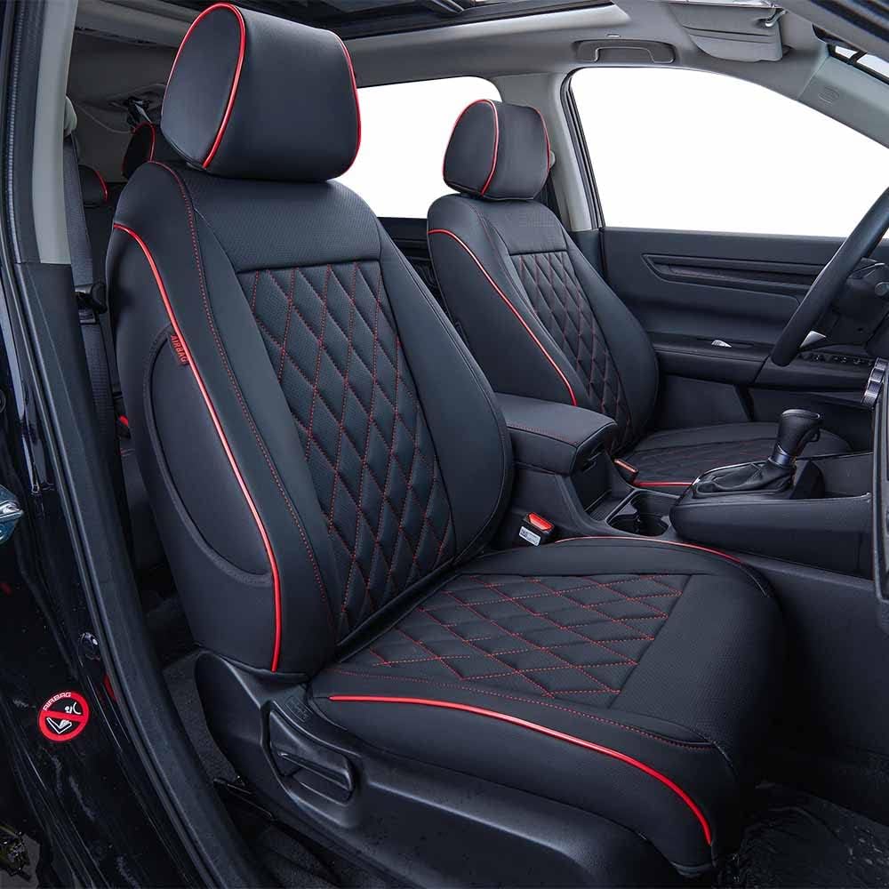 Custom Fit Sportage Car Seat Covers for Select KIA Sportage 2017 2018 2019 2020 2021 2022 - Leatherette (Beige)