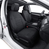 Civic Seat Covers Full Set,Car Seat Cover Custom Fit for Honda Civic Hatchback 2018 2019 2020 2021 Lx,Car Seat Protector Waterproof,Leather Car Seat Cushion,Black Car Seat Covers(Black)