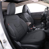 Compass 2018-2023 2024 Car Seat Covers Full Set,Seat Covers Custom Fit for Jeep Compass,Car Seat Protector Waterproof,Leather Car Seat Cushion,Black Car Seat Cover- Leatherette (Black)
