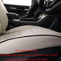 Custom Fit Car Seat Covers for Select GMC Yukon SLE,SLT,AT4 2015 2016 2017 2018 2019 2020 2021 2022 2023 - Leatherette (Beige)