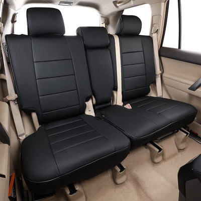 Custom Fit Bronco Sport Car Seat Covers for Select Ford Bronco Sport Base,Big Bend,Heritage 2021 2022 2023 - Leather(Black)