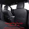 Custom Fit Tacoma Car Seat Covers for Select Toyota Tacoma 2016 2017 2018 2019 2020 2021 2022 2023 Double Cab/Crew Cab -Full Set,Leather(Black)