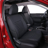 Custom Fit Rogue Car Seat Covers for Select Nissan Rogue Regular (Not for Sport) 2021 2022 2023 2024 2025- Leatherette (Black)