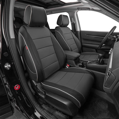 Wrangler 2013-2017 Car Seat Covers Full Set,Seat Covers Custom Fit for Jeep Wrangler,Car Seat Protector Waterproof,Leather Car Seat Cushion,Black Seat Cover - Leatherette (Black)