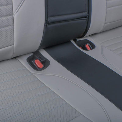 Custom Fit Crosstrek Car Seat Covers for Select Subaru Crosstrek 2018 2019 2020 2021 2022 2023 - Full Set,Leather (Black/Gray)