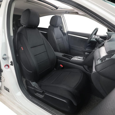 Civic Seat Covers Full Set,Car Seat Cover Custom Fit for Honda Civic Hatchback 2018 2019 2020 2021 Lx,Car Seat Protector Waterproof,Leather Car Seat Cushion,Black Car Seat Covers(Black)