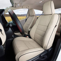 Custom Fit Camry Car Seat Covers for Select Toyota Camry LE,SE,SE Nightshade 2018 2019 2020 2021 2022 2023 2024 (Not for Hybrid) - Full Set, Leather (Black)