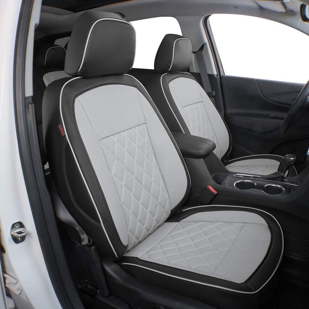 Custom Fit Malibu Car Seat Covers for Select Chevy Malibu L,Rs,Lt,Ls,Premier 2016 2017 2018 2019 2020 2021 2022 2023 2024 Full Set-Leather (Black)