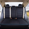 Custom Fit Tundra Full Set Car Seat Covers for Select Toyota Tundra Crewmax 2014 2015 2016 2017 2018 2019 2020 2021 - Leatherette (Black/Gray)