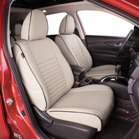 Custom Fit Rogue Car Seat Covers for Select Nissan Rogue Regular (Not for Sport) 2021 2022 2023 2024 2025- Leatherette (Black)