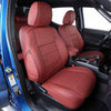 Custom Fit Tacoma Car Seat Covers for Select Toyota Tacoma 2016 2017 2018 2019 2020 2021 2022 2023 Double Cab/Crew Cab -Full Set,Leather(Black)