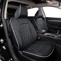 Custom Fit Altima Car Seat Covers for Select Nissan Altima SV,S,SR 2013 2014 2015 2016 2017 2018 & 2017 2018 SL (Rear Row with Non Removable Headrest) -Full Set, Leather (Black)
