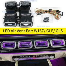 Load image into Gallery viewer, 64 Colour LED Air Vents for Mercedes Benz W167 2020+ GLE GLS GLE53 GLS63 Indoor Ambient Light RGB Turbine Nozzle Decorative Lamp