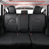 Highlander Seat Covers,Custom for Toyota Highlander 2014 2015 2016 2017 2018 2019,2Nd Row 40/60 Split,Car Seat Protectors for Trucks,Waterproof Leather Car Seat Cover Full Set(Black)