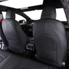 Custom Fit Model X Car Seat Covers for Select Tesla Model X 2020 2021 2022 2023 2024,7 Seats Full Set - Leather (Black)
