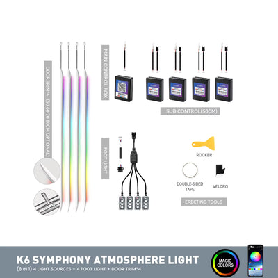 Silver Trim Ambient Light Strips