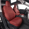 Custom Fit Cybertruck Car Seat Covers for Select Trucks Tesla 2024 2025 Cybertruck Seat Protectors - Full Set, Leather(Black/White)