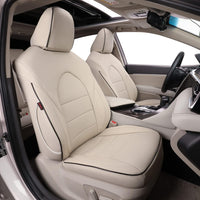 Custom Fit Camry Car Seat Covers for Select Toyota Camry LE,SE,SE Nightshade 2018 2019 2020 2021 2022 2023 2024 (Not for Hybrid) - Full Set, Leather (Black)