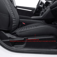 Civic Seat Covers Full Set,Car Seat Cover Custom Fit for Honda Civic Hatchback 2018 2019 2020 2021 Lx,Car Seat Protector Waterproof,Leather Car Seat Cushion,Black Car Seat Covers(Black)