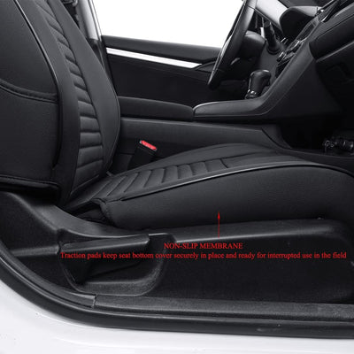 Civic Seat Covers Full Set,Car Seat Cover Custom Fit for Honda Civic Hatchback 2018 2019 2020 2021 Lx,Car Seat Protector Waterproof,Leather Car Seat Cushion,Black Car Seat Covers(Black)