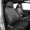 Custom Fit Tacoma Car Seat Covers for Select Toyota Tacoma 2016 2017 2018 2019 2020 2021 2022 2023 Double Cab/Crew Cab -Full Set,Leather(Black)