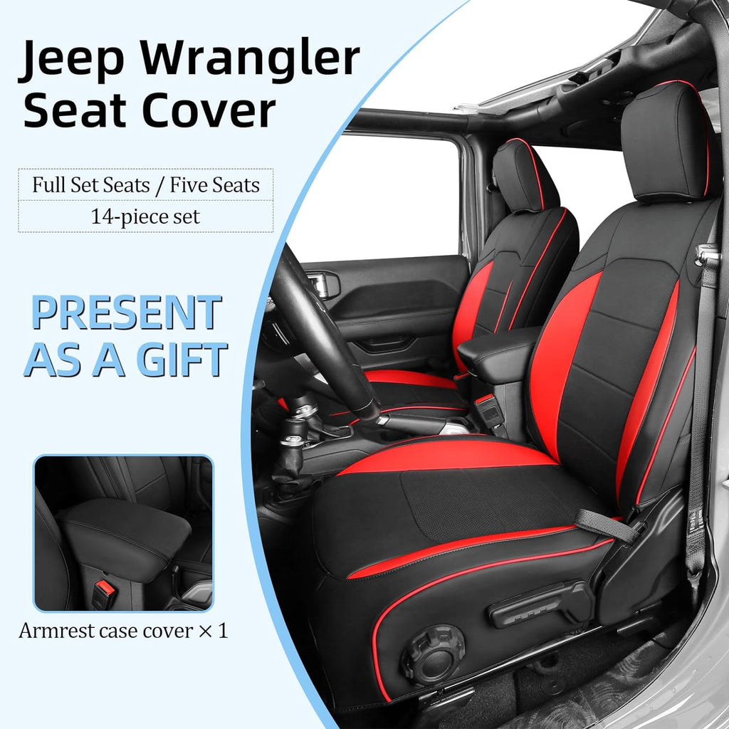 Jeep Wrangler Seat Covers Custom Fit For 2007-2024 Style #4