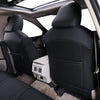 Custom Fit Camry Car Seat Covers for Select Toyota Camry LE,SE,SE Nightshade 2018 2019 2020 2021 2022 2023 2024 (Not for Hybrid) - Full Set, Leather (Black)