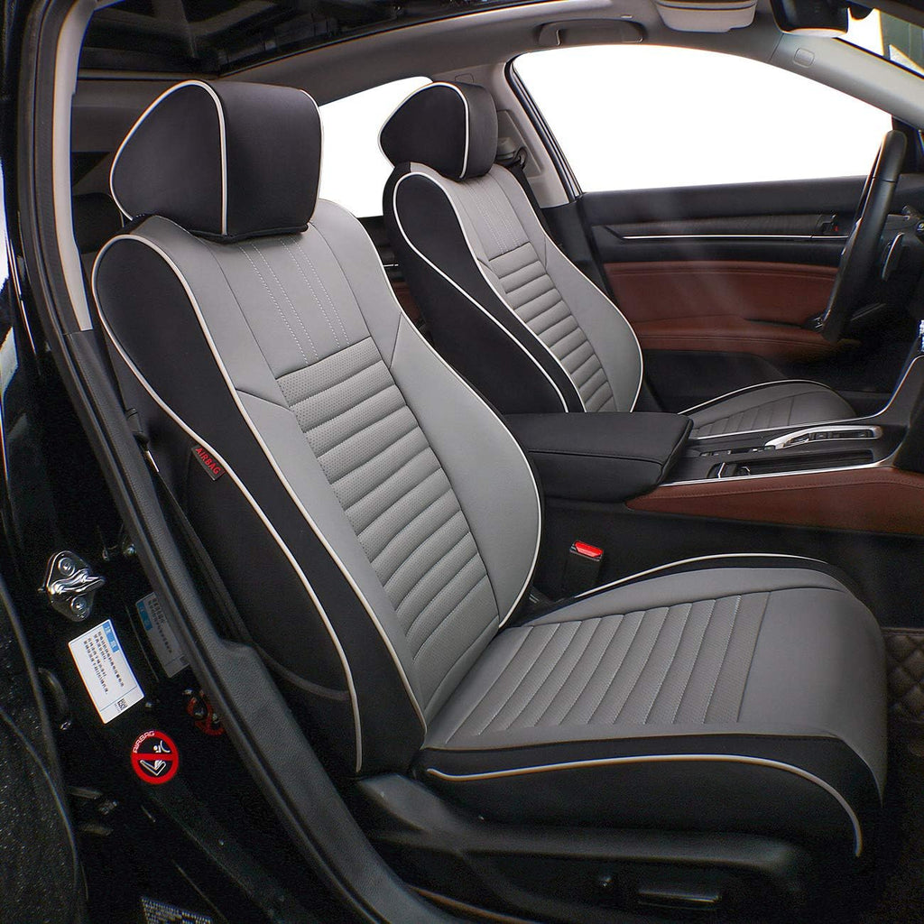 Custom Fit Full Set Car Seat Covers for Select BMW X3 2019 2020 2021(Not for Sport), W/Thigh Support - Leatherette (Black)