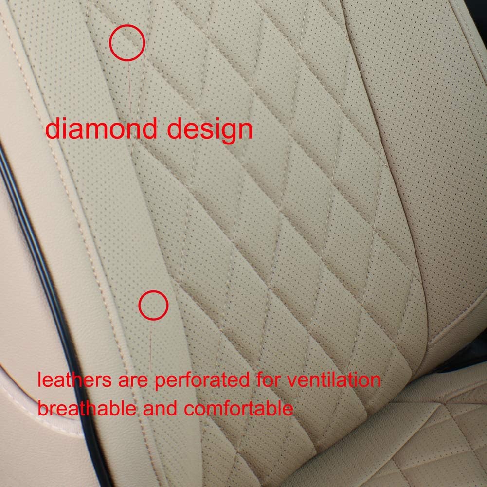 Custom Fit Equinox Car Seat Covers for Select Chevy Equinox Premier, LS,LT,L,RS 2018 2019 2020 2021 2022 2023 2024 (Not for Equinox EV) - Full Set,Leather