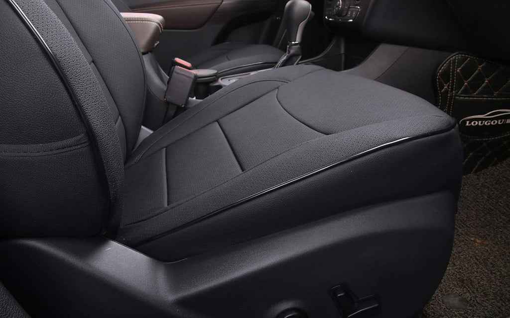 Compass 2018-2023 2024 Car Seat Covers Full Set,Seat Covers Custom Fit for Jeep Compass,Car Seat Protector Waterproof,Leather Car Seat Cushion,Black Car Seat Cover- Leatherette (Black)