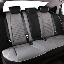 Load image into Gallery viewer, Custom Fit Full Set Car Seat Covers for Select Audi Q3 2012 2013 2014 2015 2016 2017 2018, W/Thigh Support - Leatherette (Black/Gray)